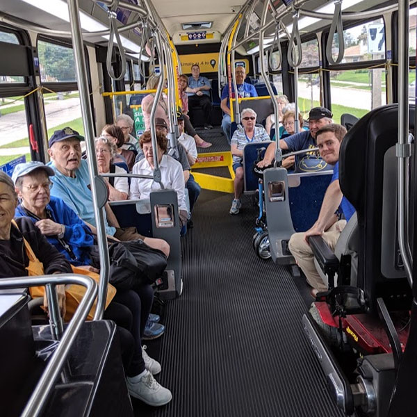 Senior Citizens on a bus